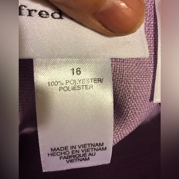 Alfred Dunner Women's Lavender button Waist Straight Skirt Size 16 NWOT - Picture 16 of 16